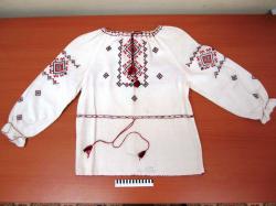 Рубашка белая, льняная, холщовая, домотканая, женская. ст. Аксайская 1950-1960 гг