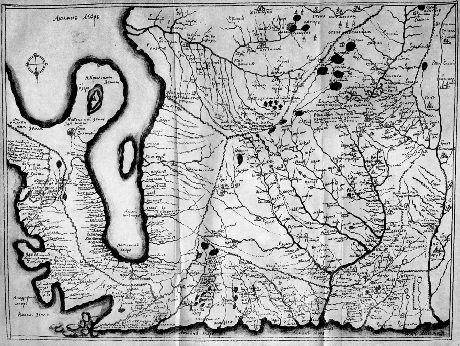 Карта Сибири XV-XVII вв